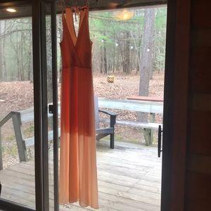 Gianni bini peach long dress